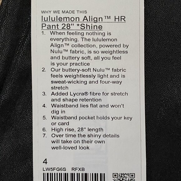 Lululemon Align High-Rise Legging 28" *Shine NWT - Picture 10 of 12